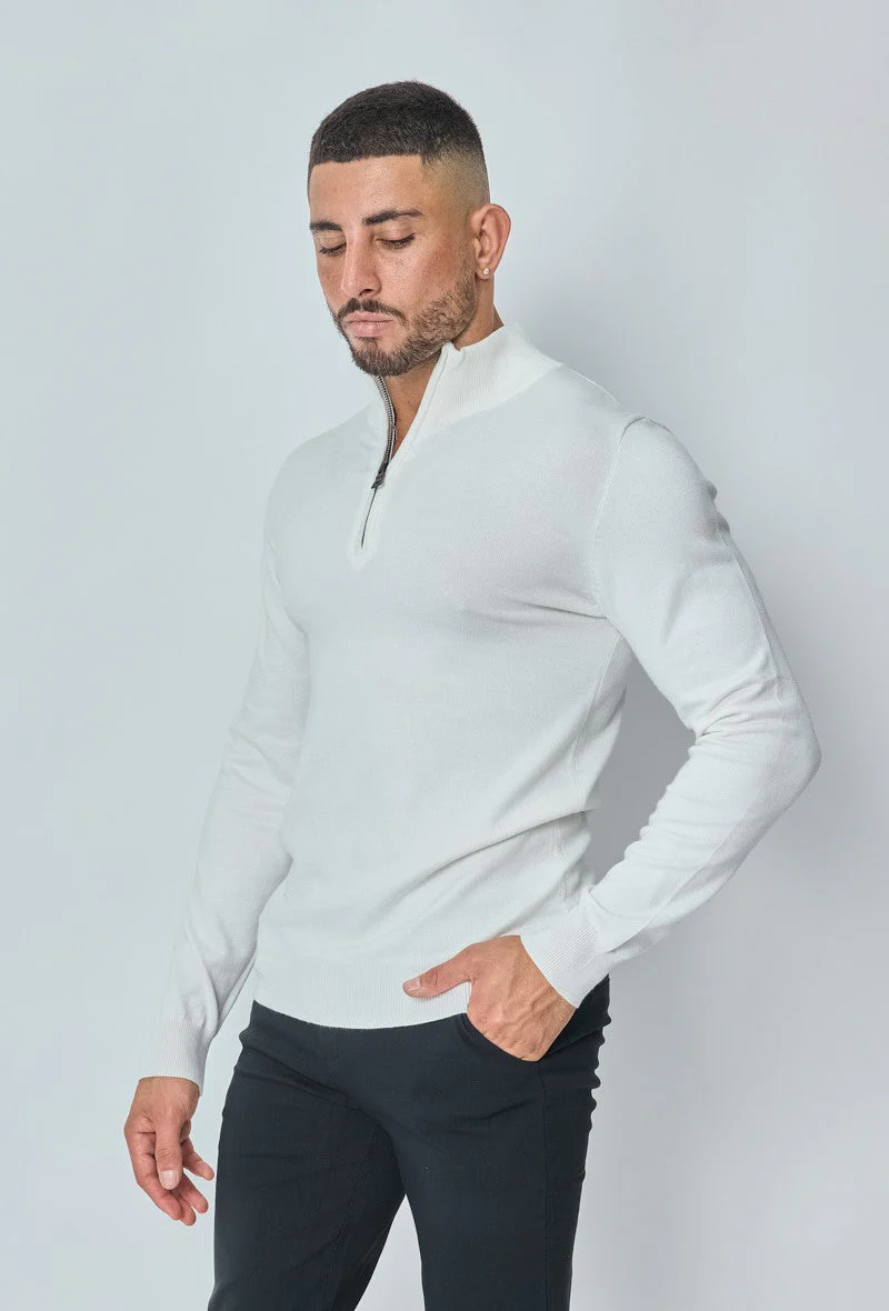 Pull zippé col montant slim - Image 14