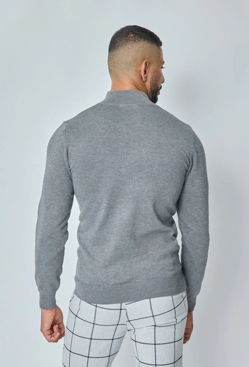 Pull zippé col montant slim - Image 20