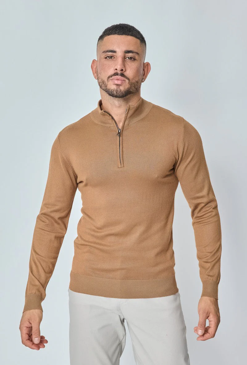 Pull zippé col montant slim - Image 23