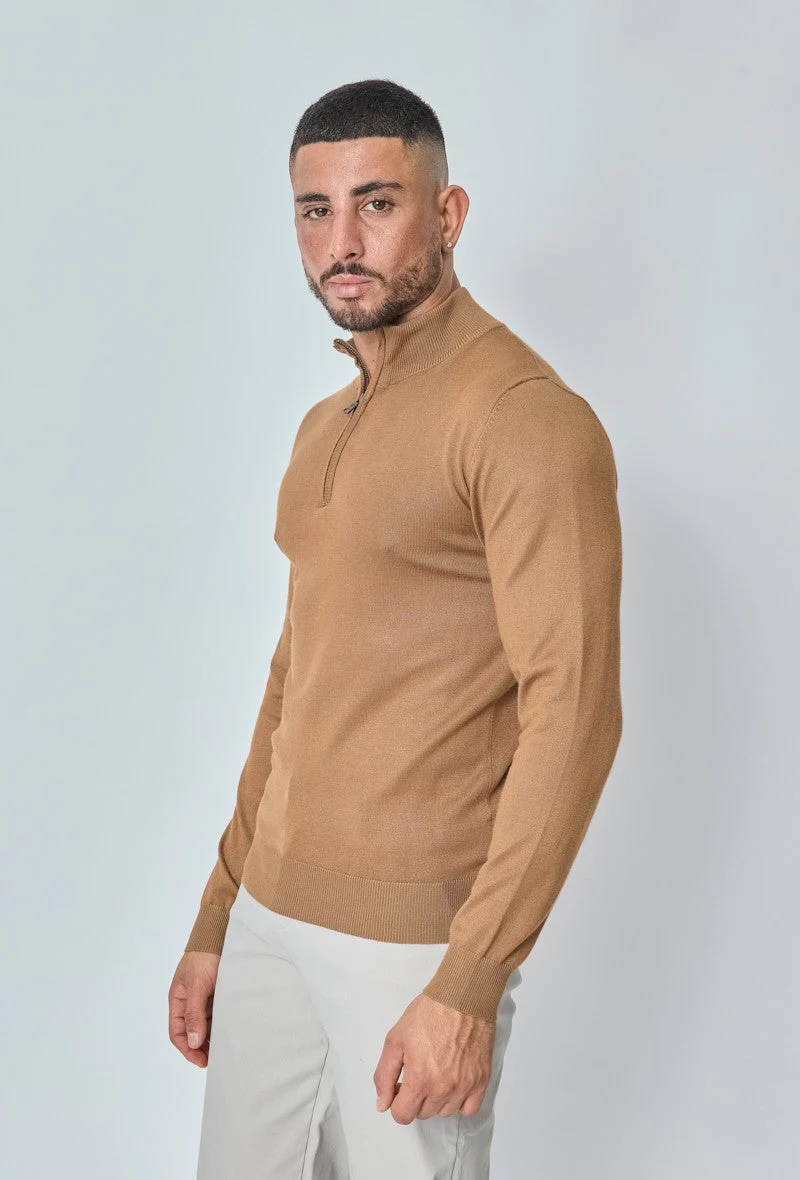 Pull zippé col montant slim - Image 24