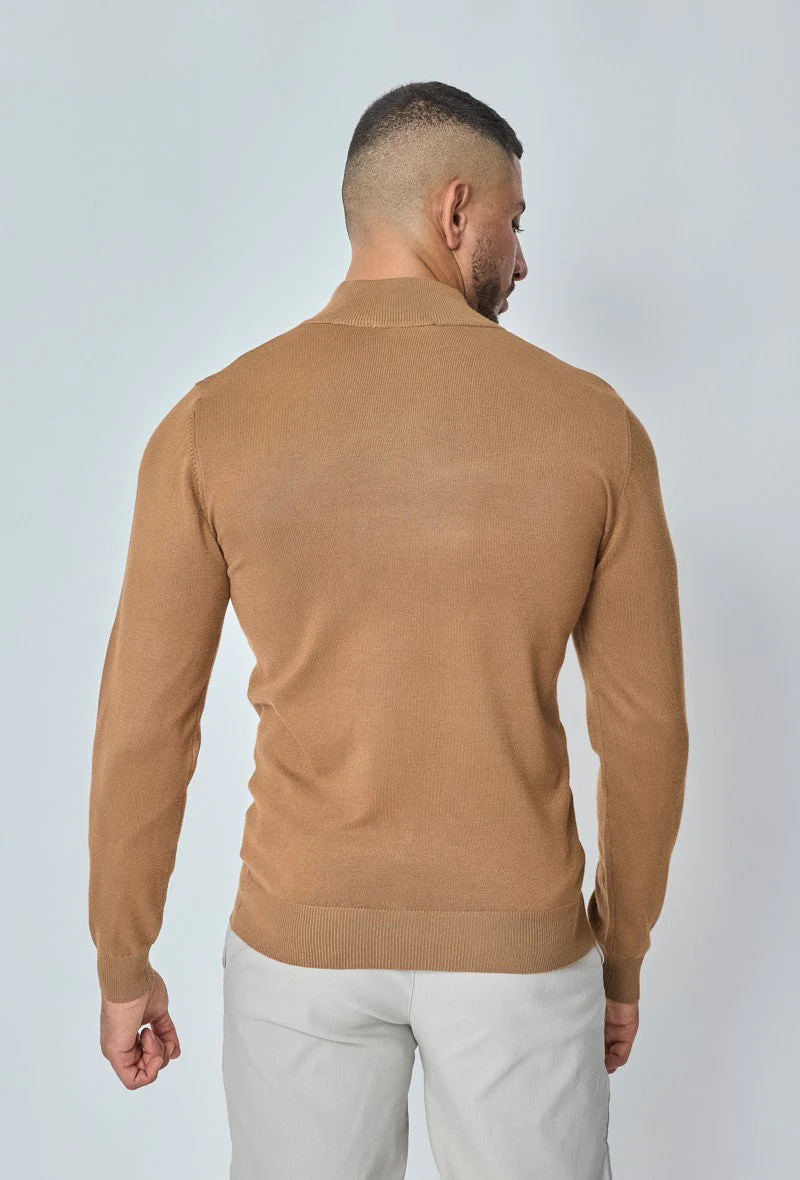 Pull zippé col montant slim - Image 25