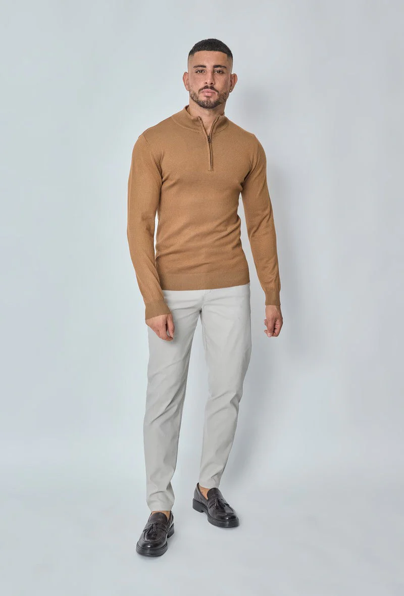 Pull zippé col montant slim - Image 27