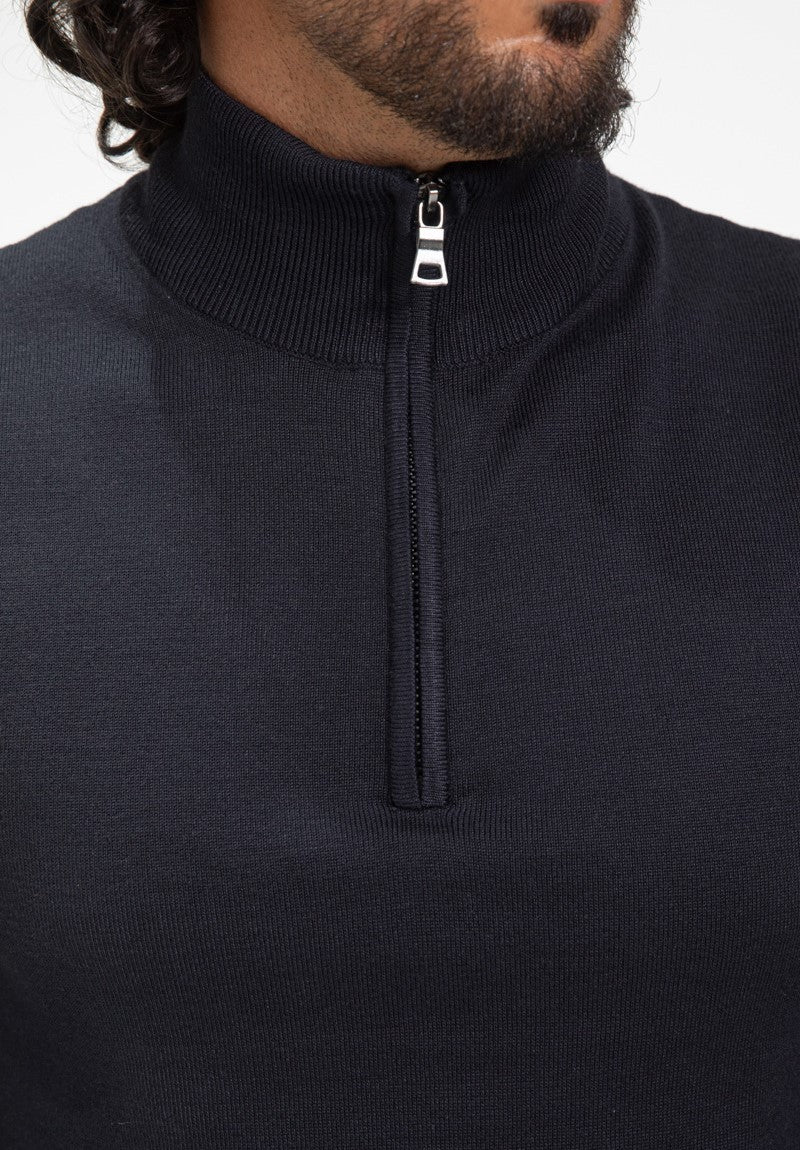 Pull zippé col montant slim - Image 29