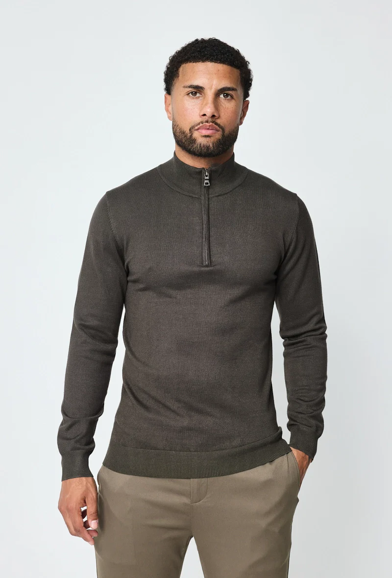 Pull zippé col montant slim - Image 33