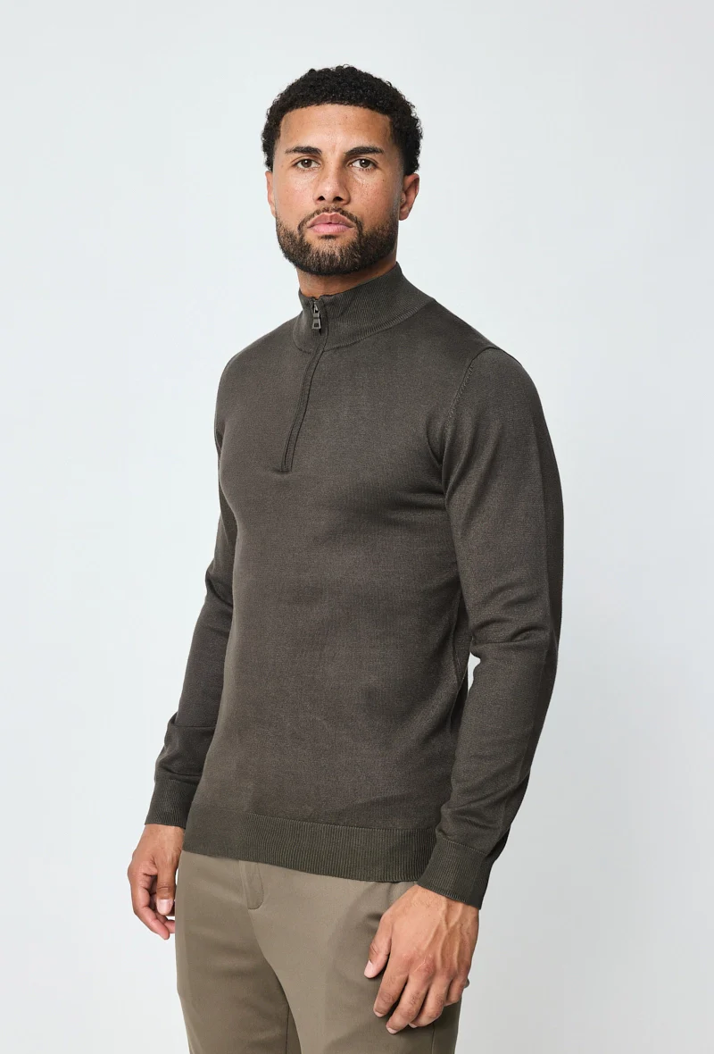 Pull zippé col montant slim - Image 35