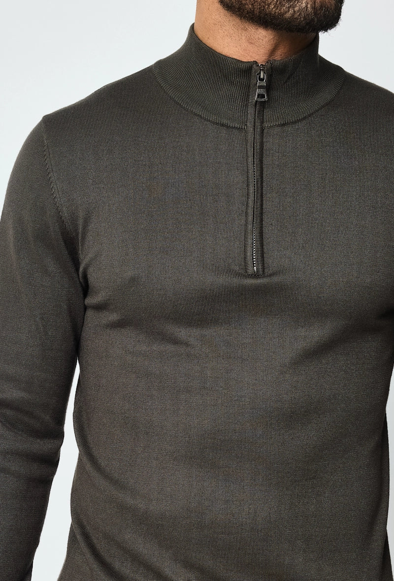 Pull zippé col montant slim - Image 36