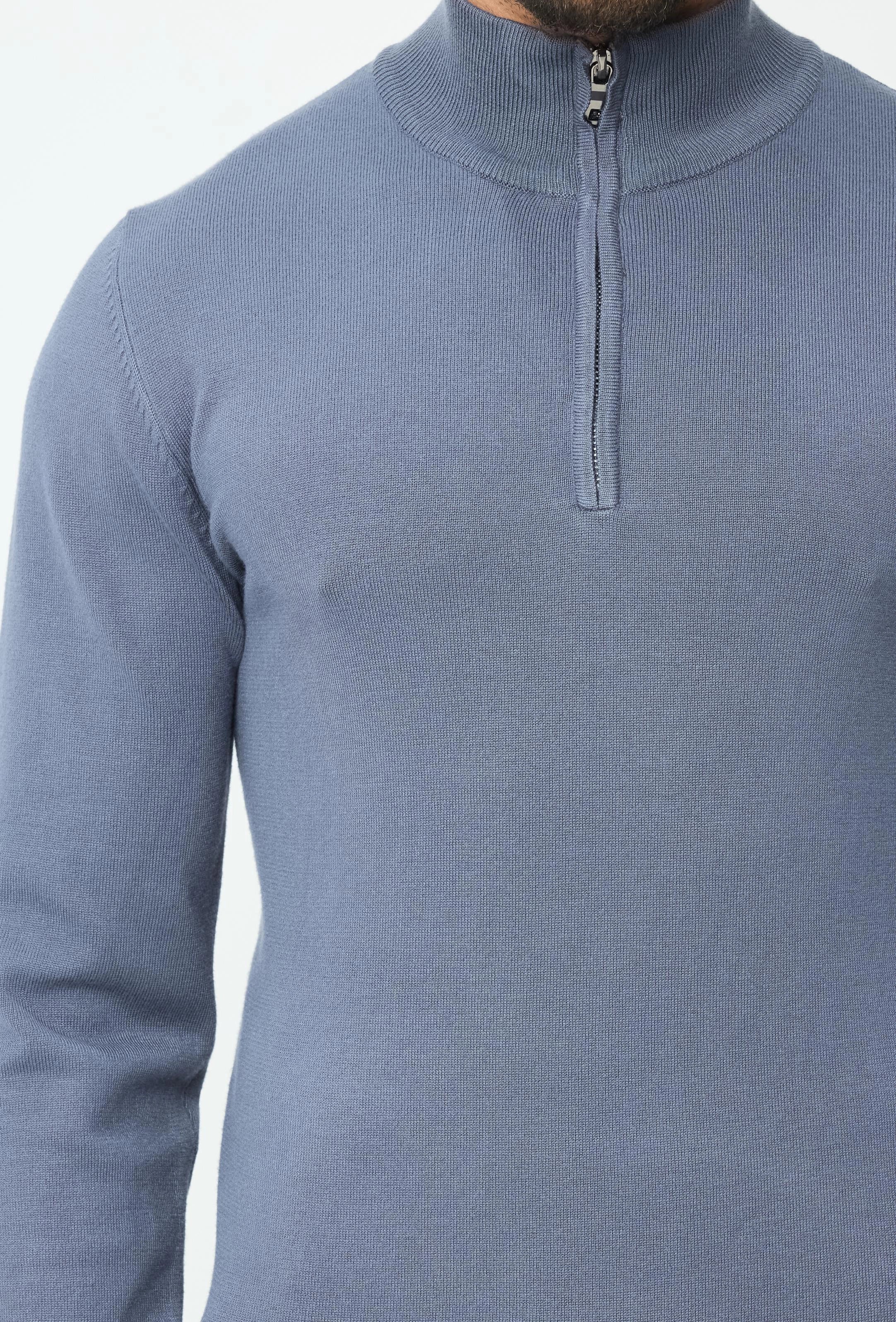 Pull zippé col montant slim - Image 40