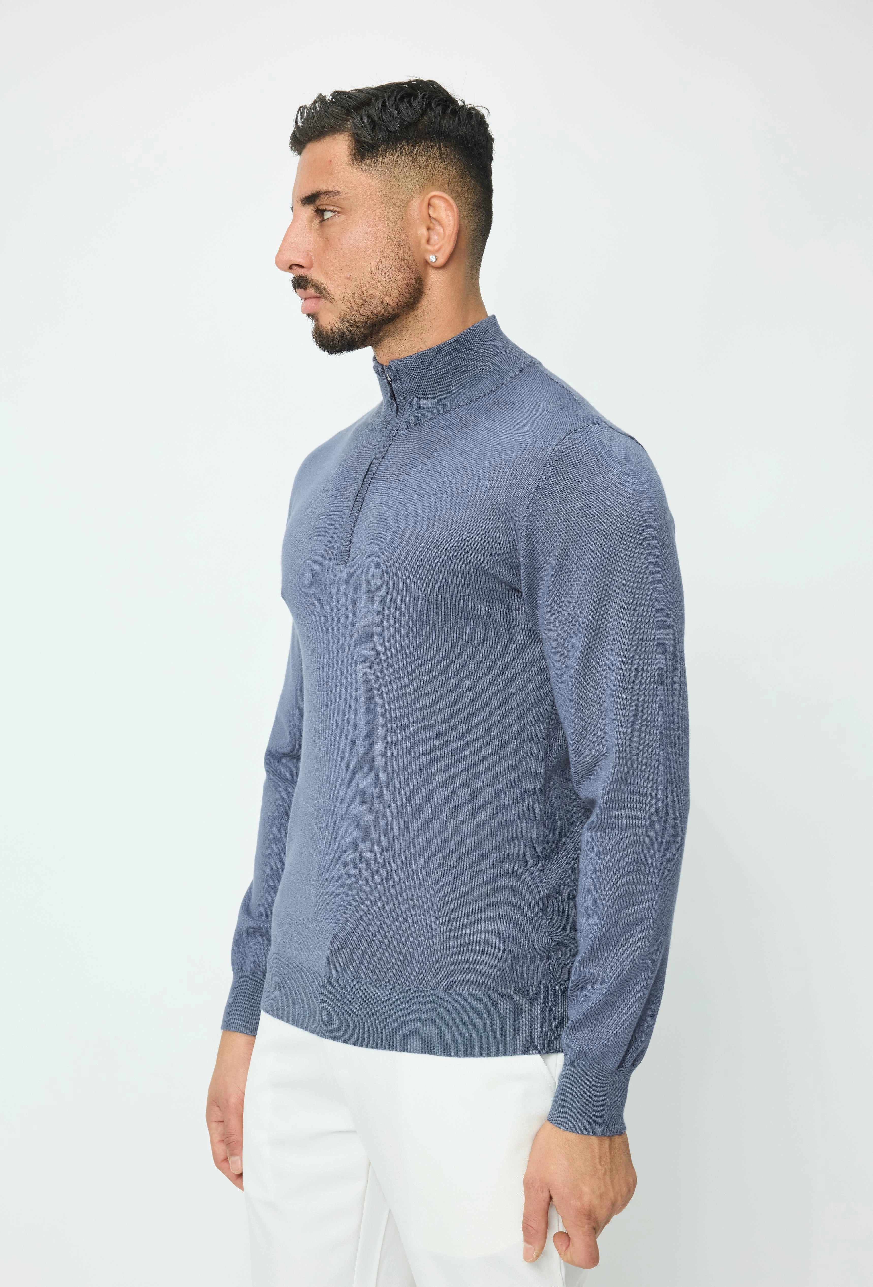 Pull zippé col montant slim - Image 41