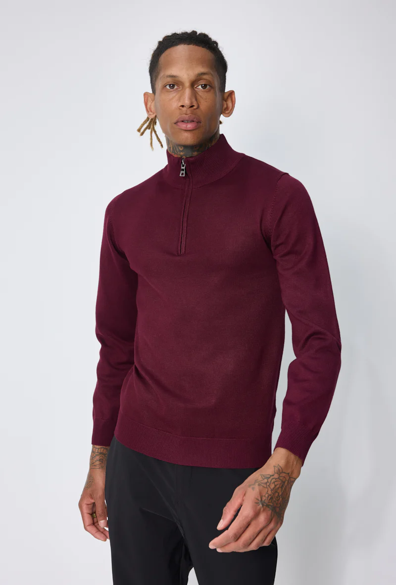 Pull zippé col montant slim - Image 44