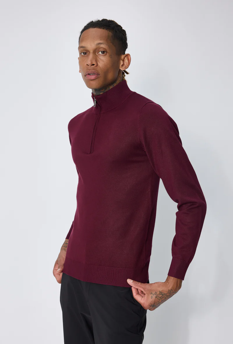 Pull zippé col montant slim - Image 45