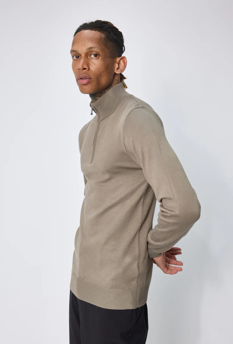 Pull zippé col montant slim - Image 49
