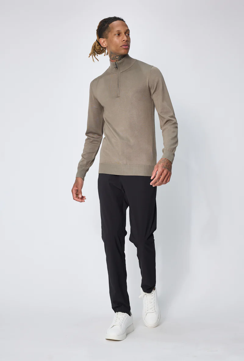 Pull zippé col montant slim - Image 51
