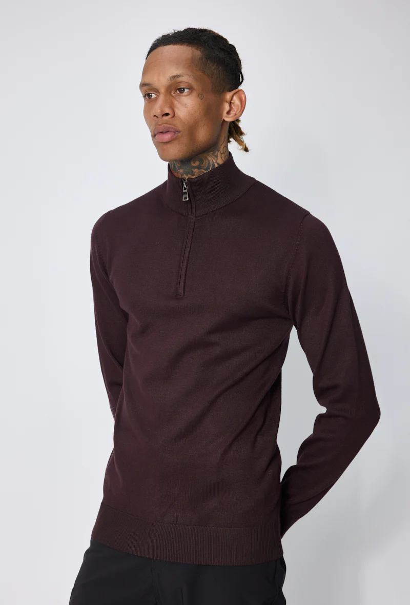 Pull zippé col montant slim - Image 52