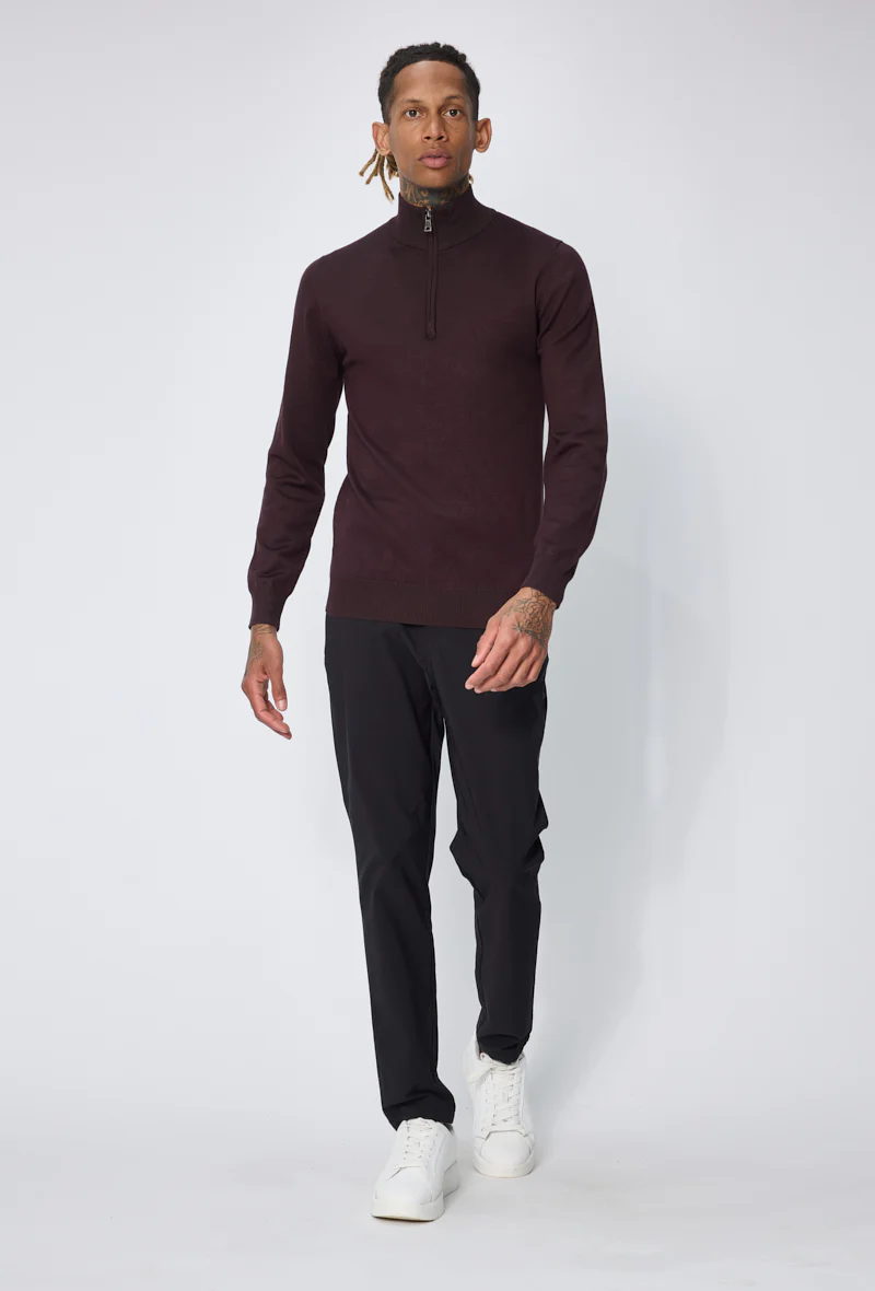 Pull zippé col montant slim - Image 54