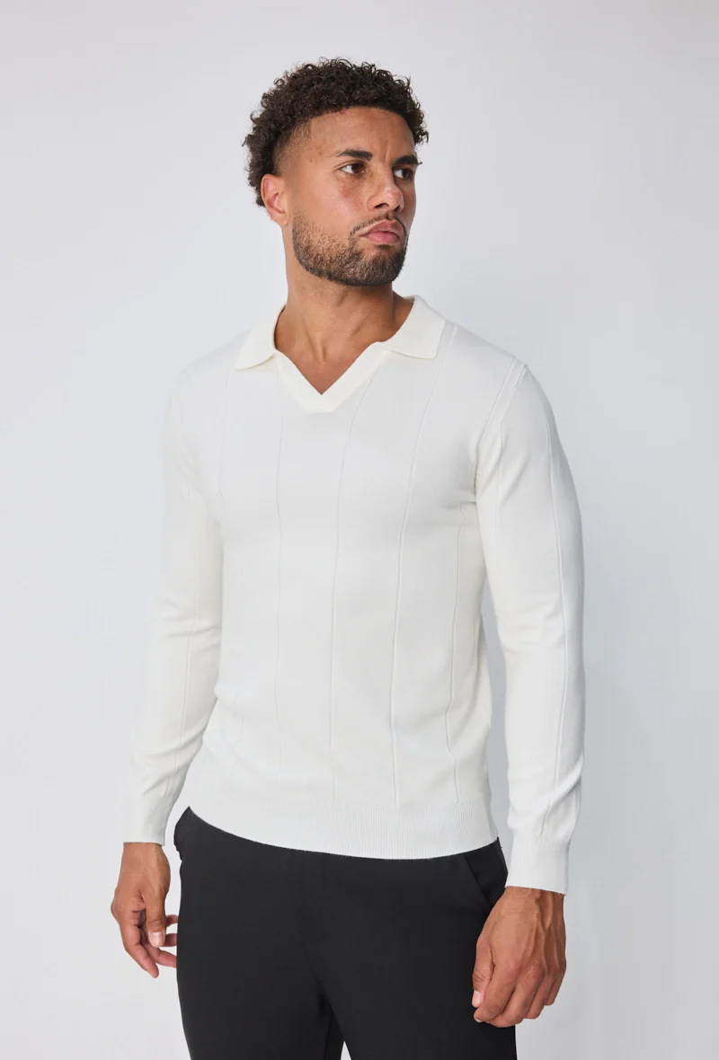 Pull manches longues col v - Image 2