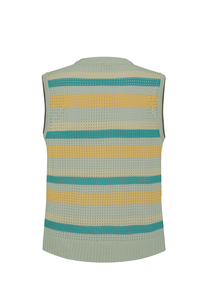 Pull sans manche en maille rayé - Image 11