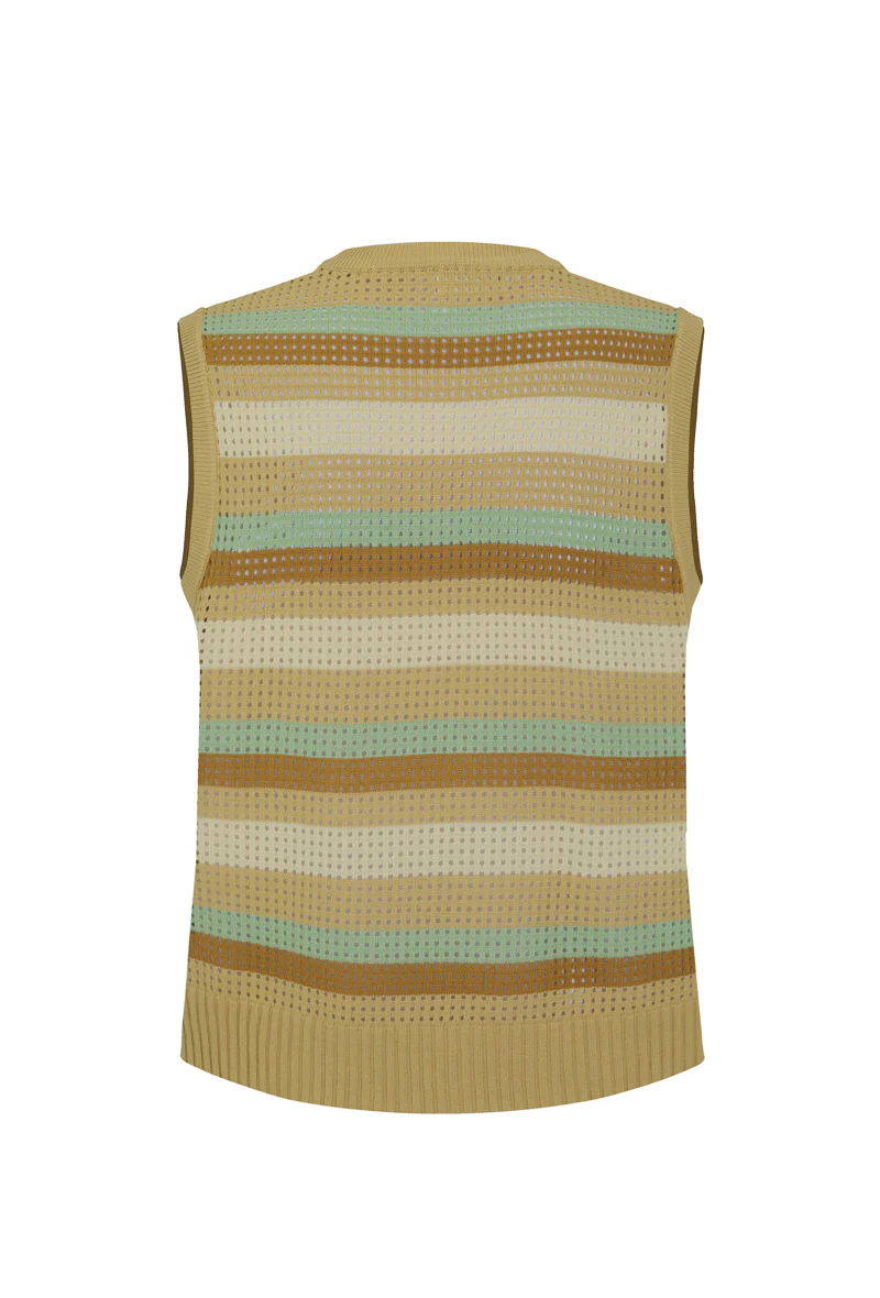 Pull sans manche en maille rayé - Image 9