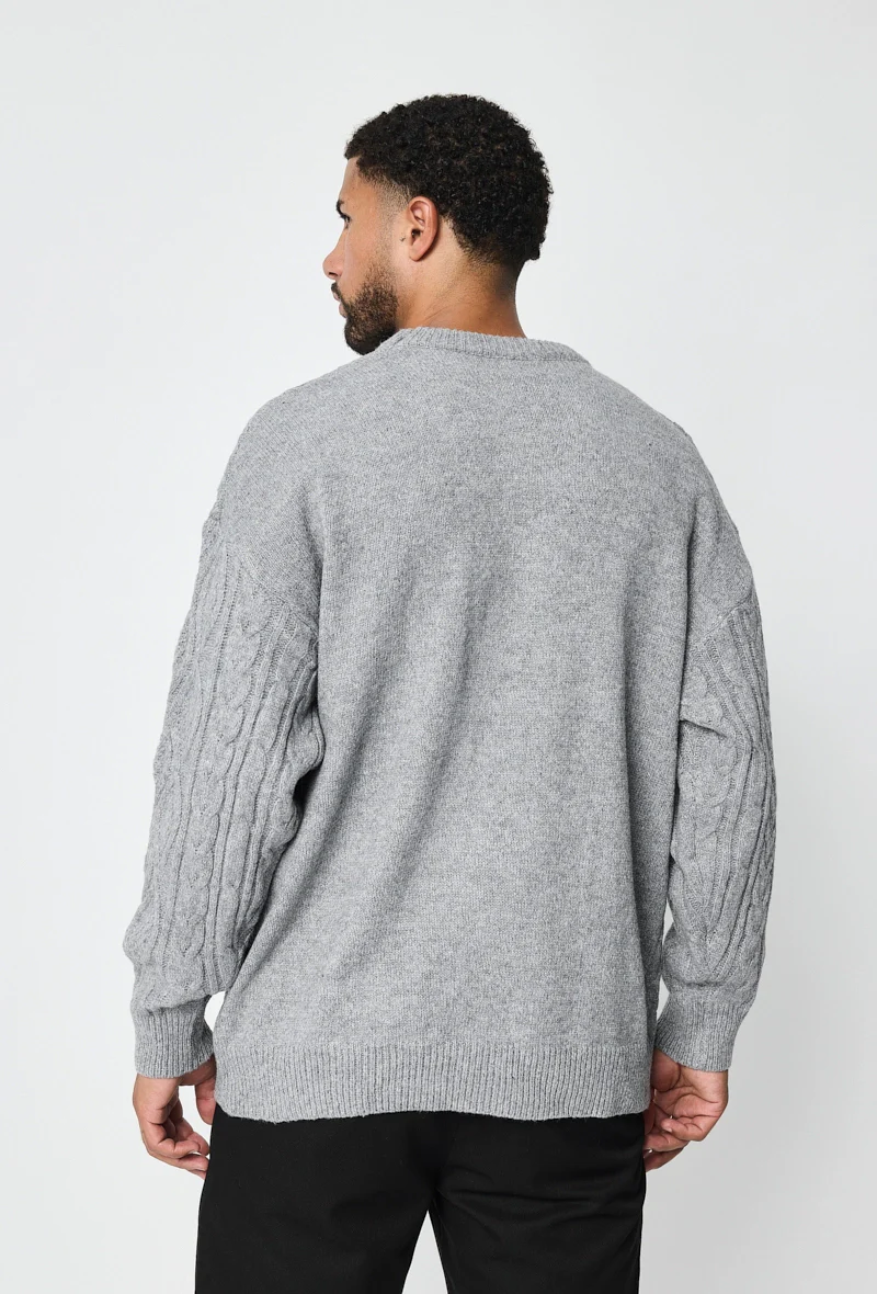 Pull tréssé à col rond - Image 5