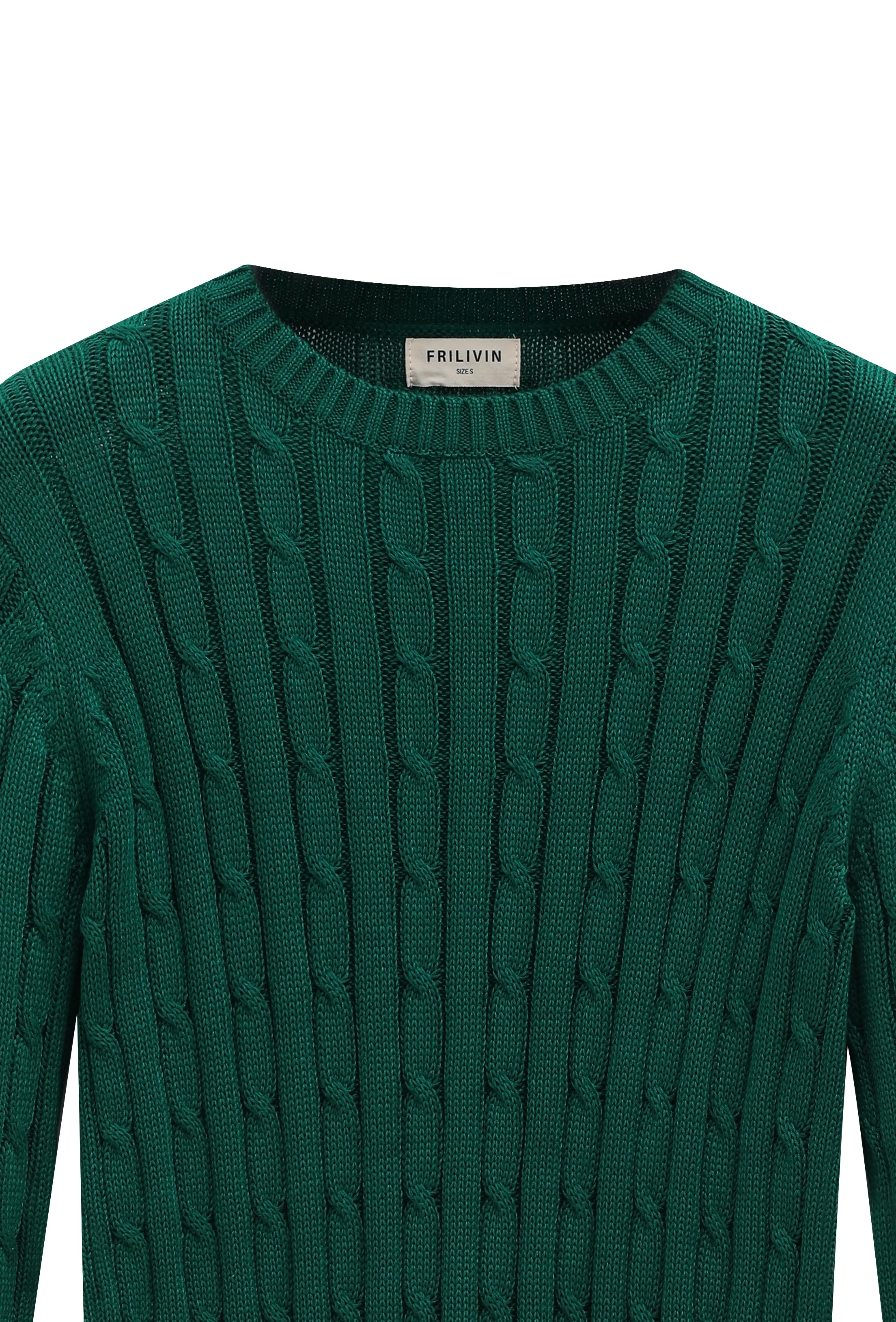 Pull tréssé avec col rond - Image 10