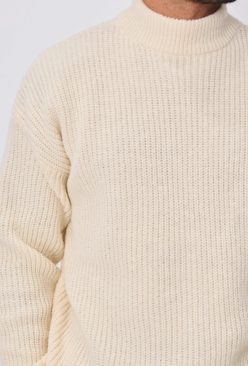 Pull uni col haut - Image 2