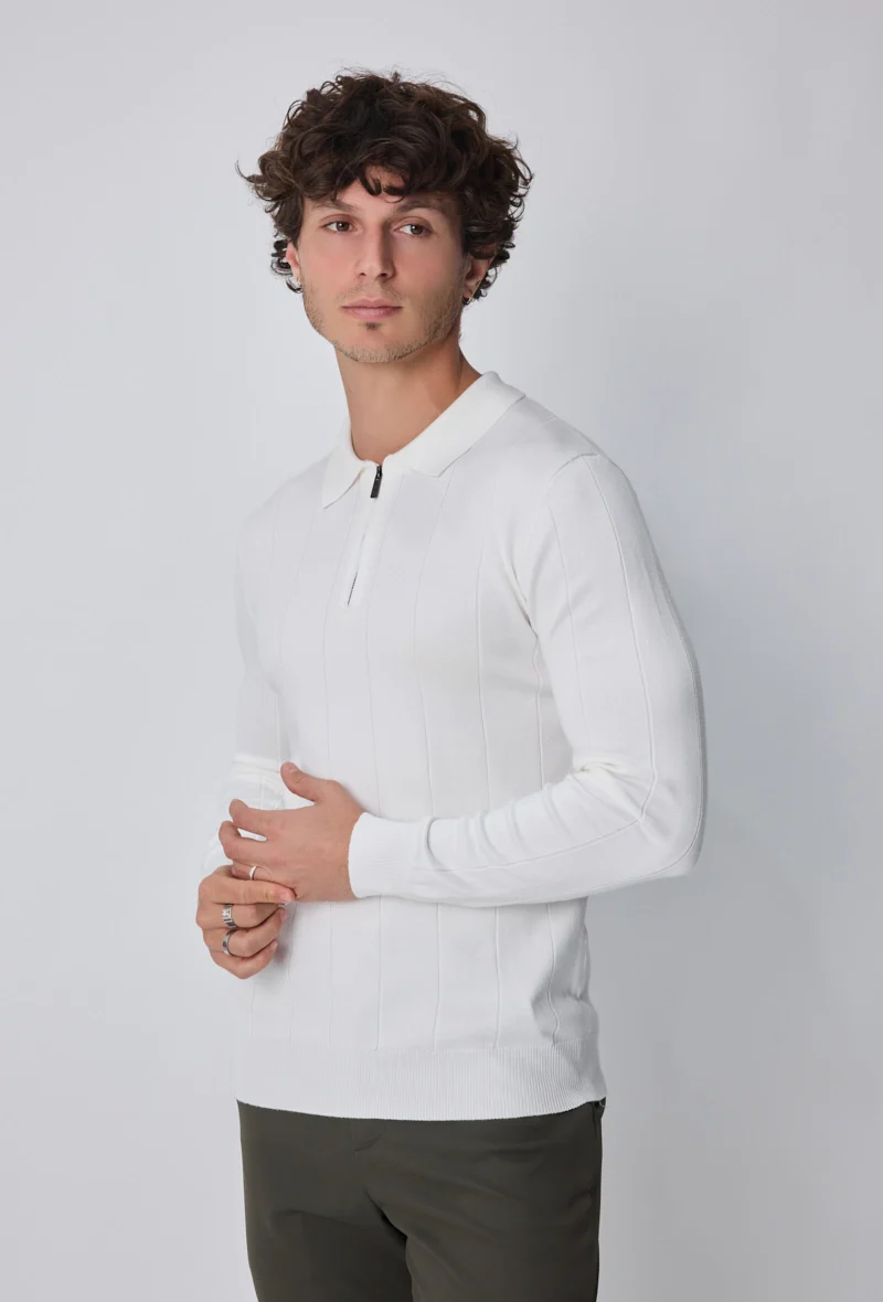Pull polo zippé tendance - Image 3