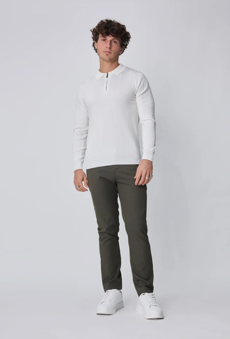 Pull polo zippé tendance - Image 5