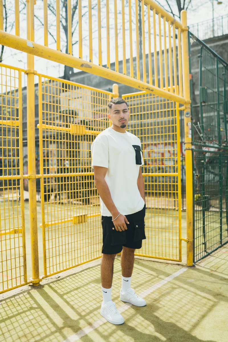 Short uni cargo à poches en sorona - Image 19