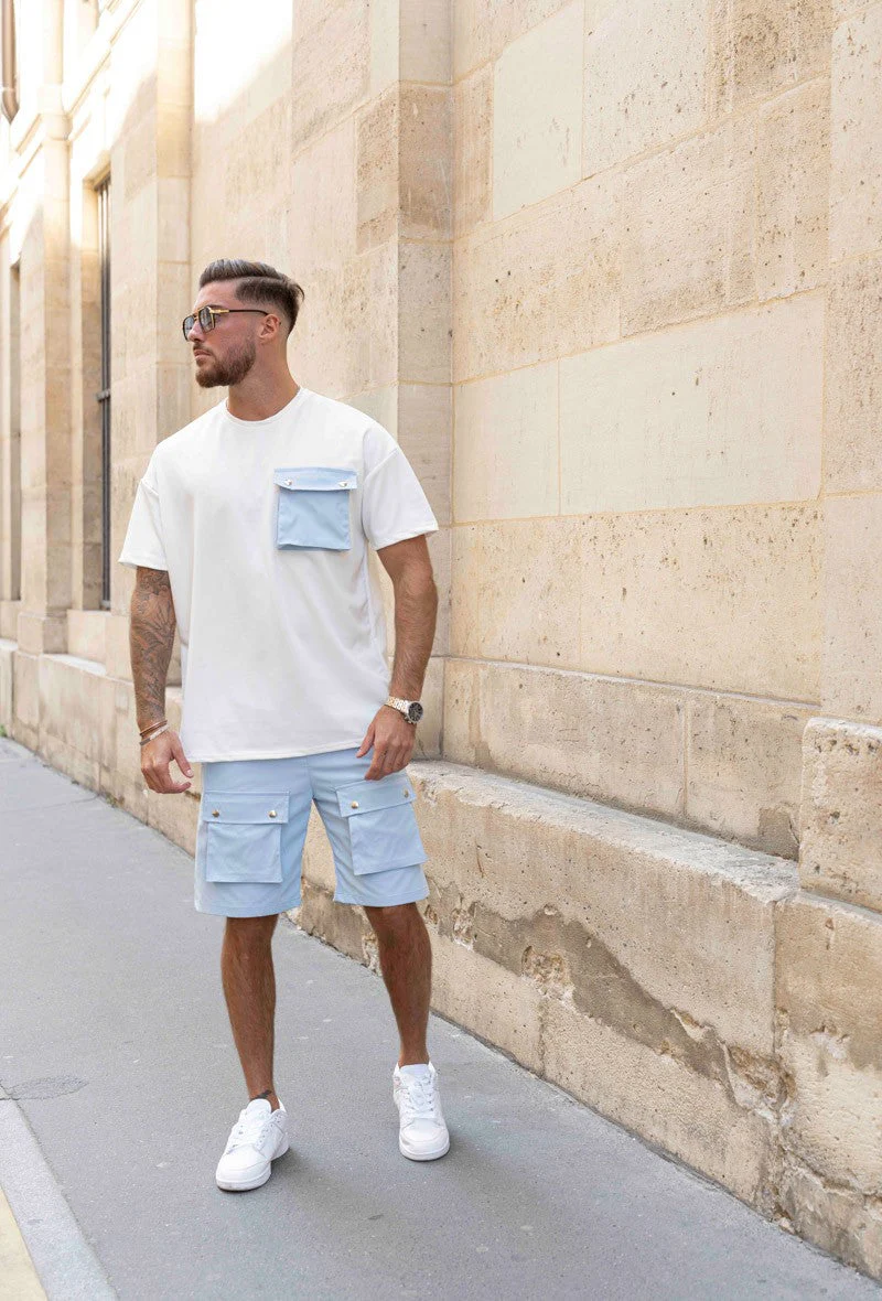 Short uni cargo à poches en sorona - Image 3