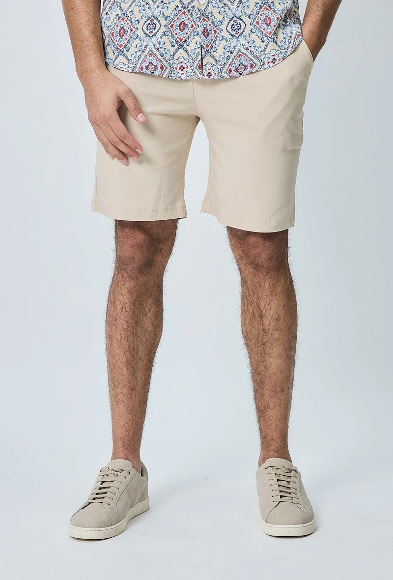 Short chino uni léger stretch et très confortable
