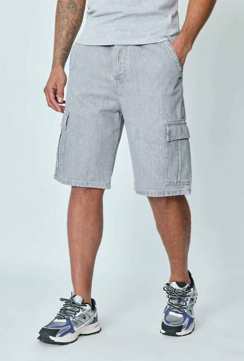 Short en jean oversize cargo - Image 10
