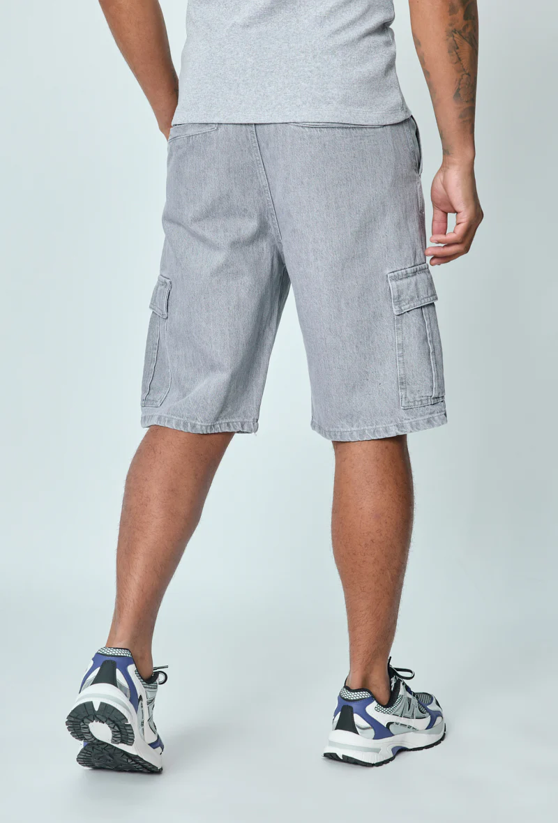 Short en jean oversize cargo - Image 12