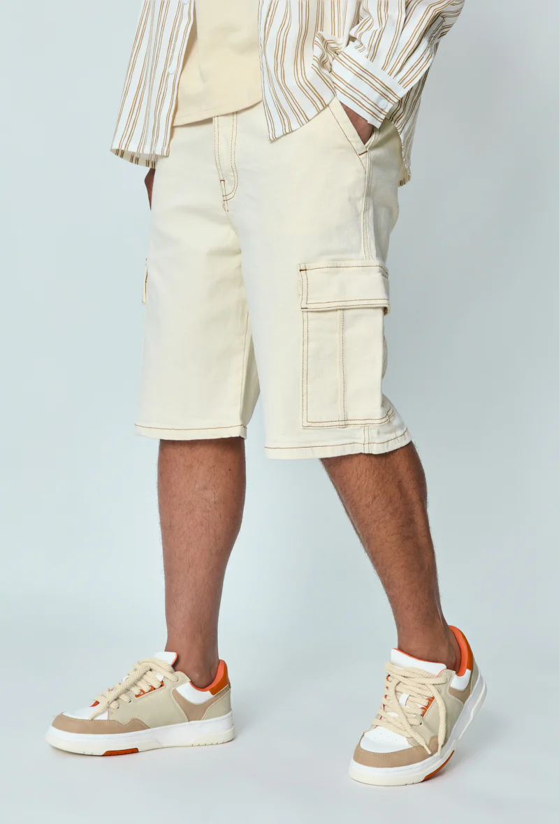 Short en jean oversize cargo - Image 3