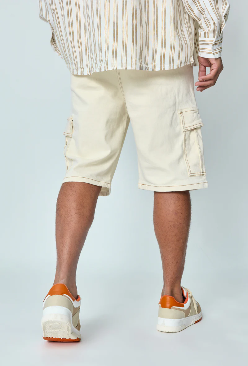 Short en jean oversize cargo - Image 4