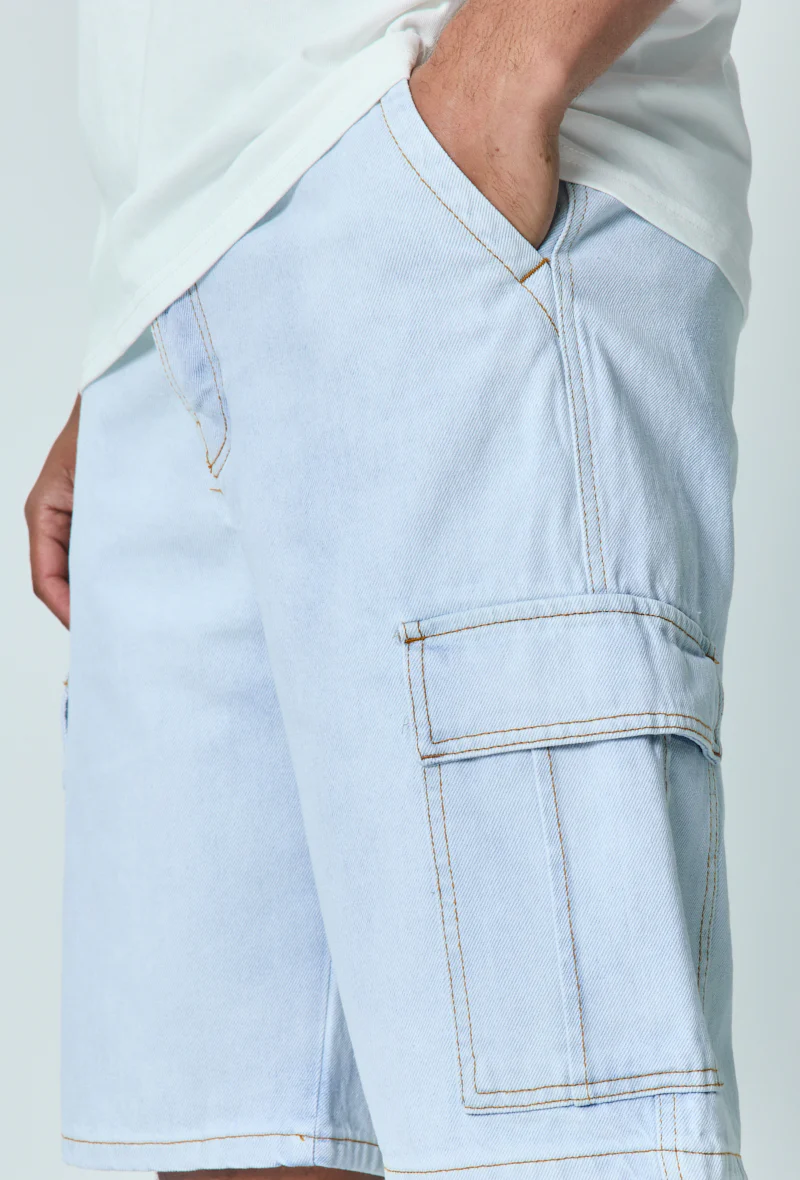 Short en jean oversize cargo - Image 7