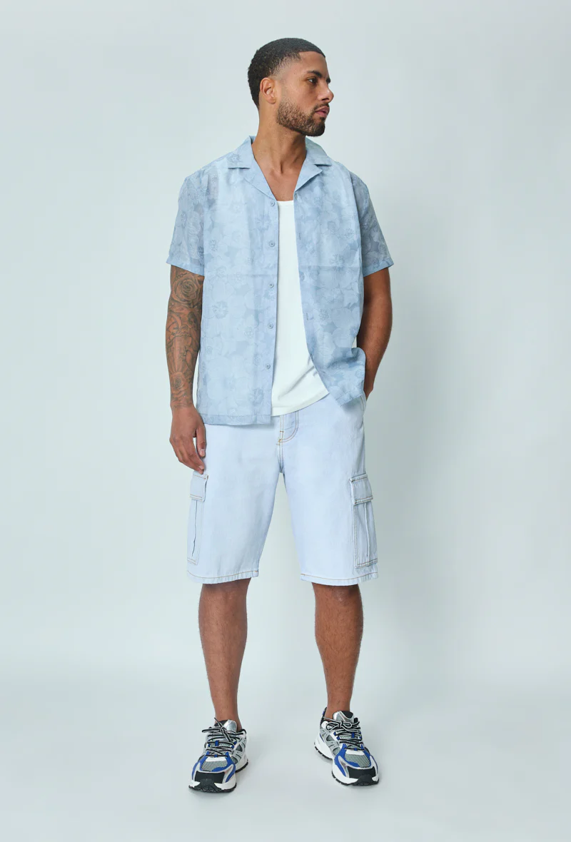 Short en jean oversize cargo - Image 9