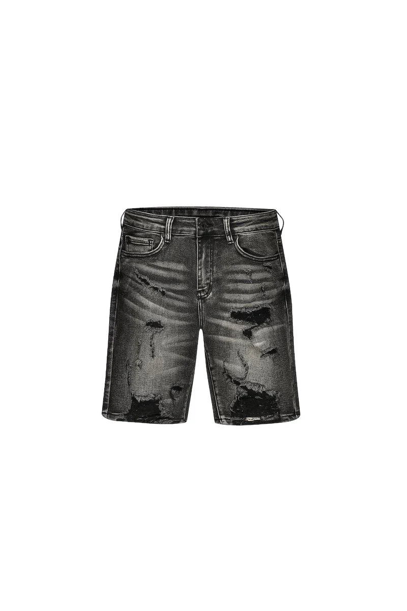 Short jean déchiré légèrement stretch