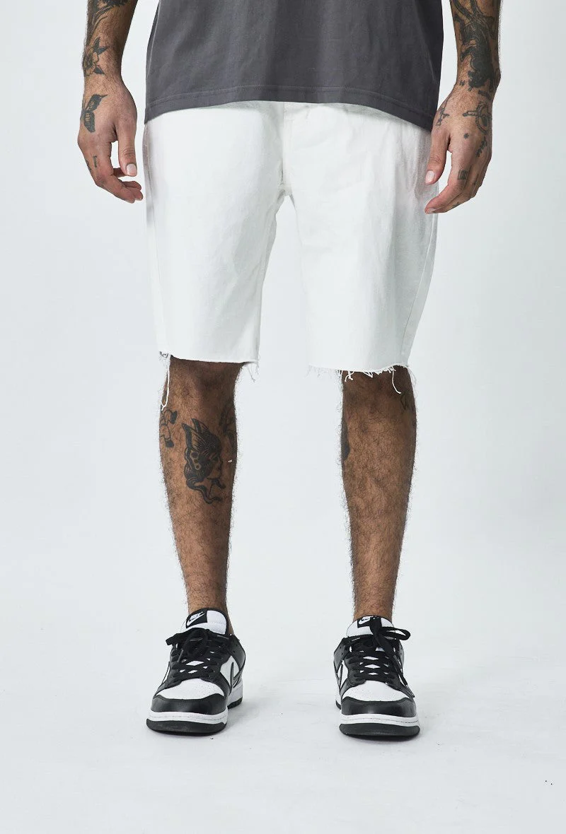 Short jean droit basique