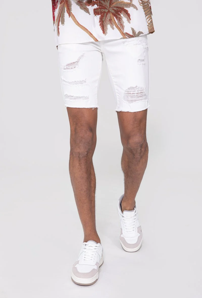 Short jean stretch déchiré - Image 6