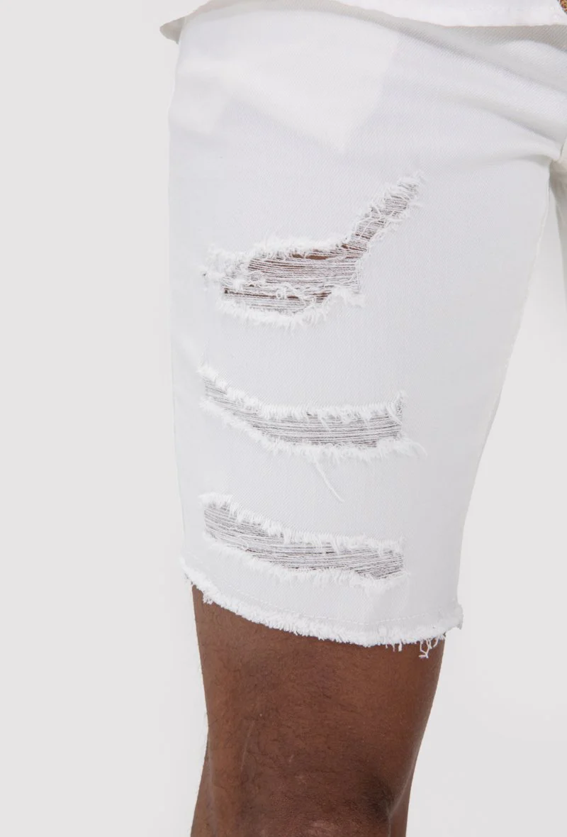 Short jean stretch déchiré - Image 7