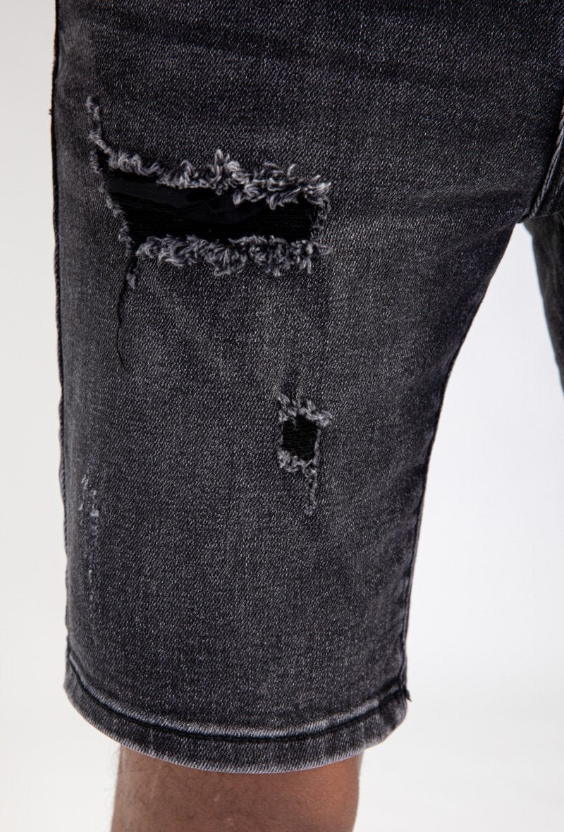 Short jean stretch déchiré - Image 3