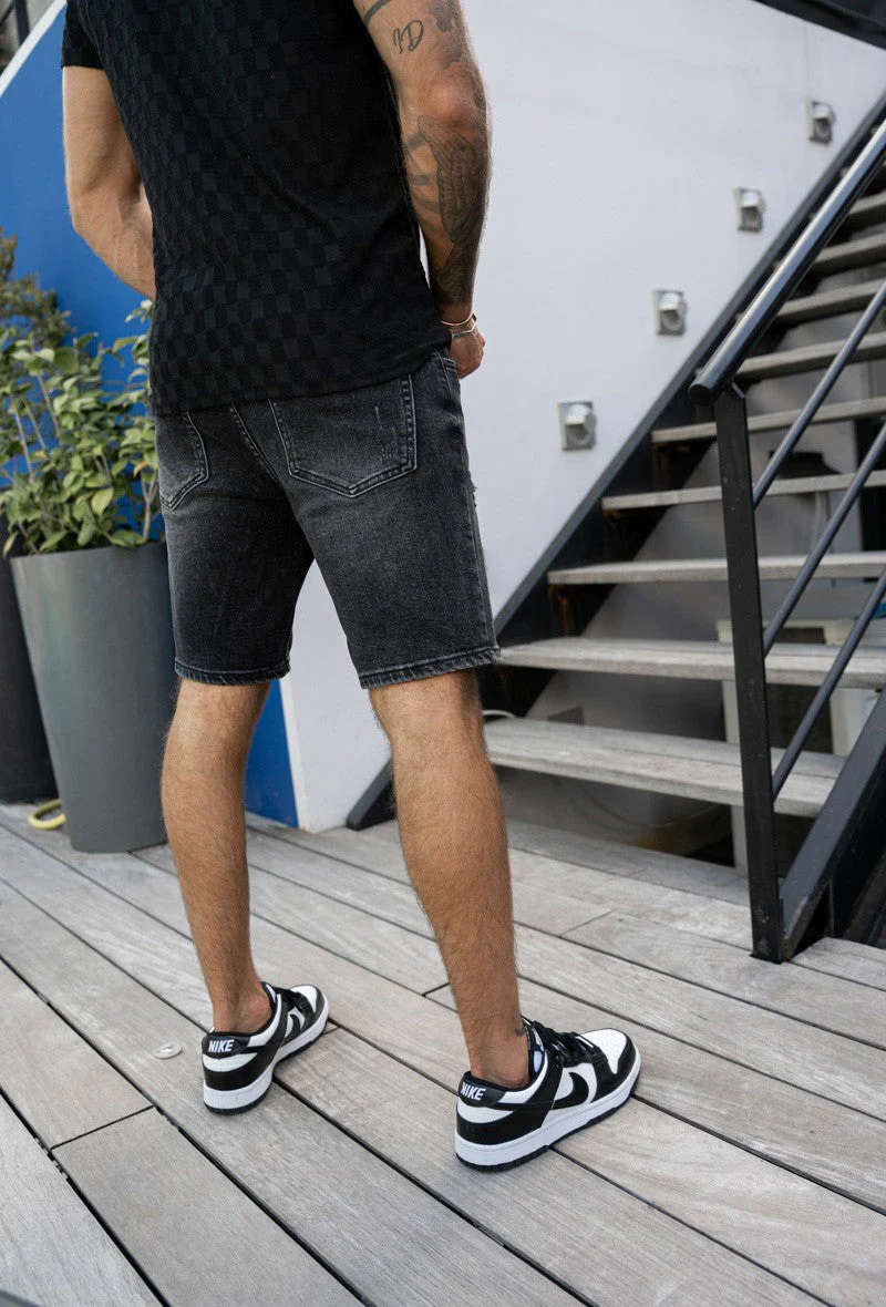 Short jean stretch déchiré - Image 7