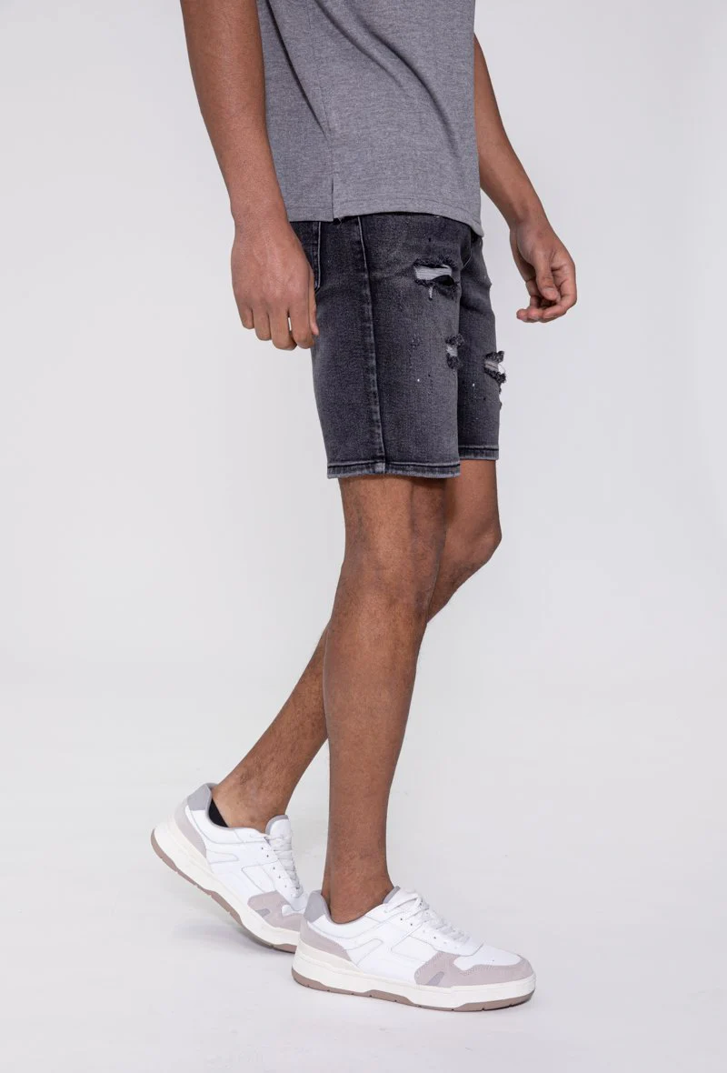Short jean stretch déchiré - Image 3