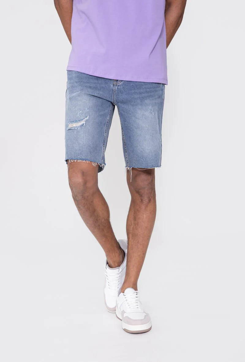 Short jean stretch déchiré