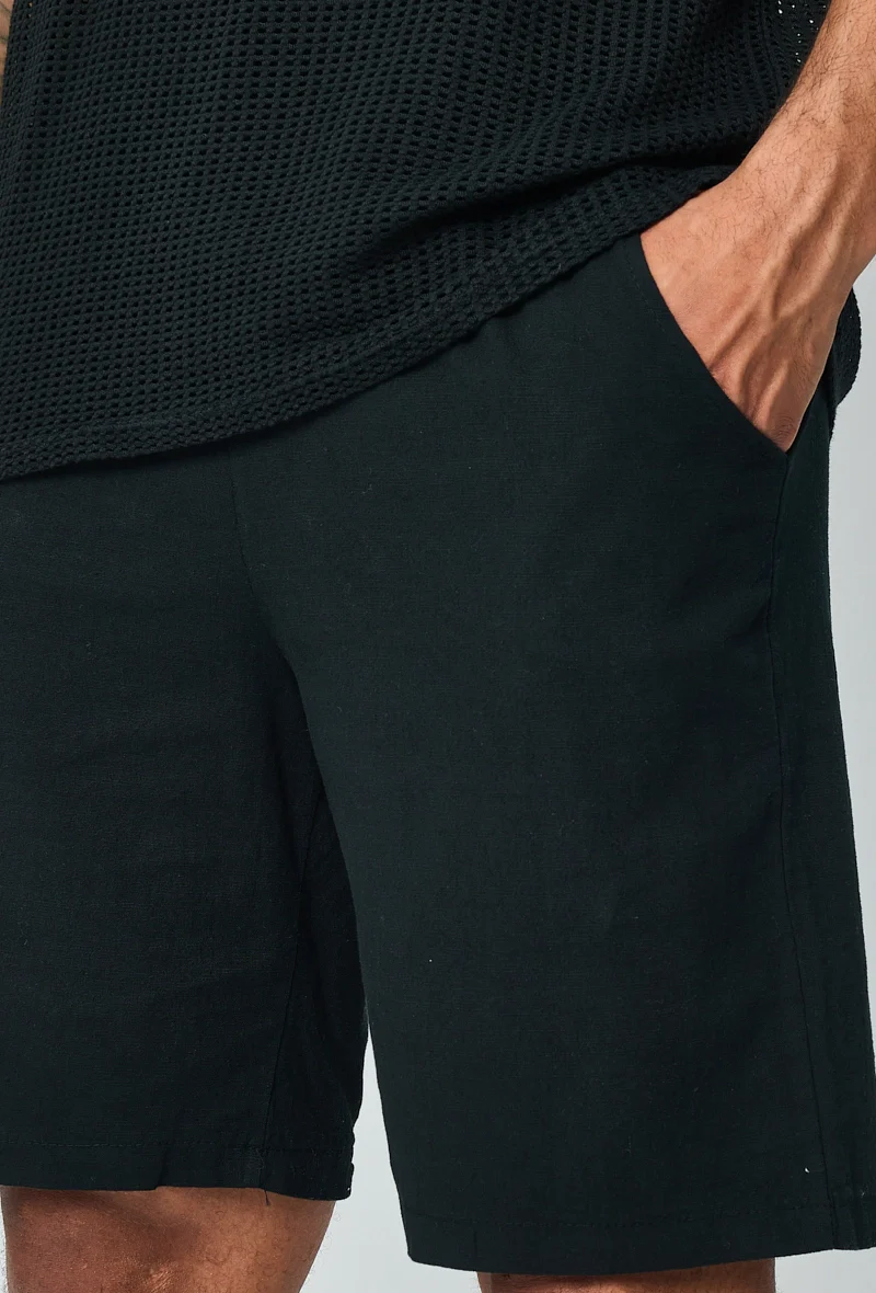 Short léger en viscose effet lin - Image 4