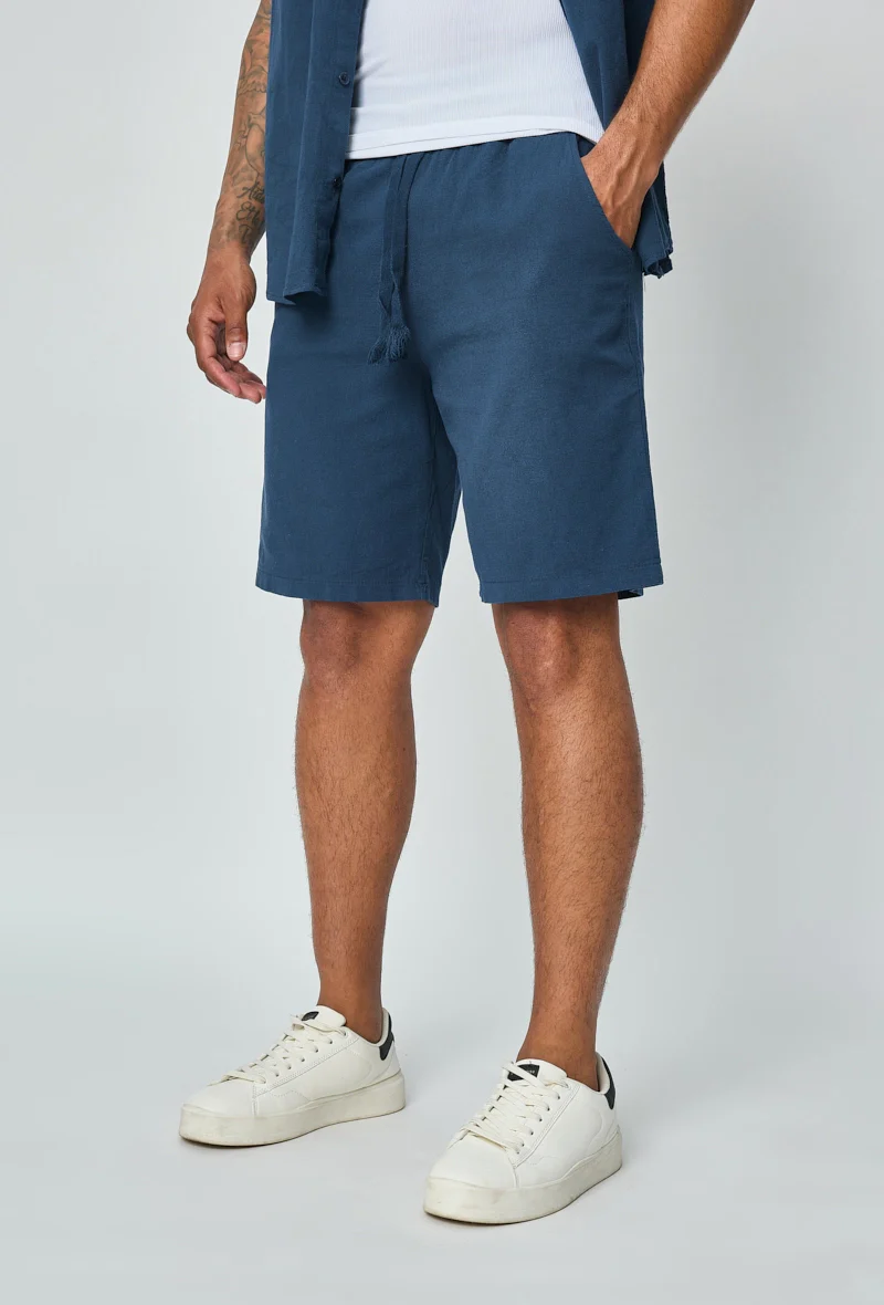 Short léger en viscose effet lin - Image 7