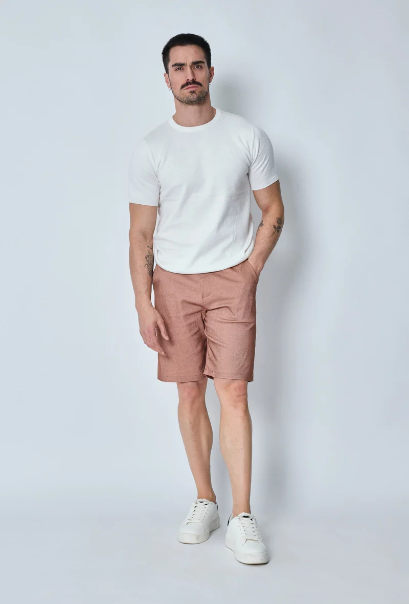Short uni en toile de style chino - Image 21