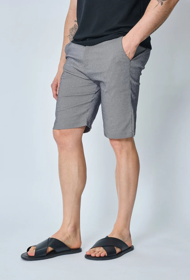 Short uni en toile de style chino - Image 24