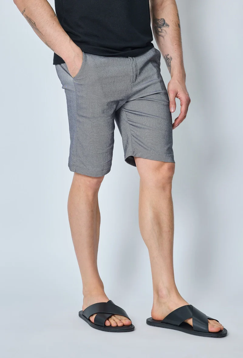 Short uni en toile de style chino - Image 25