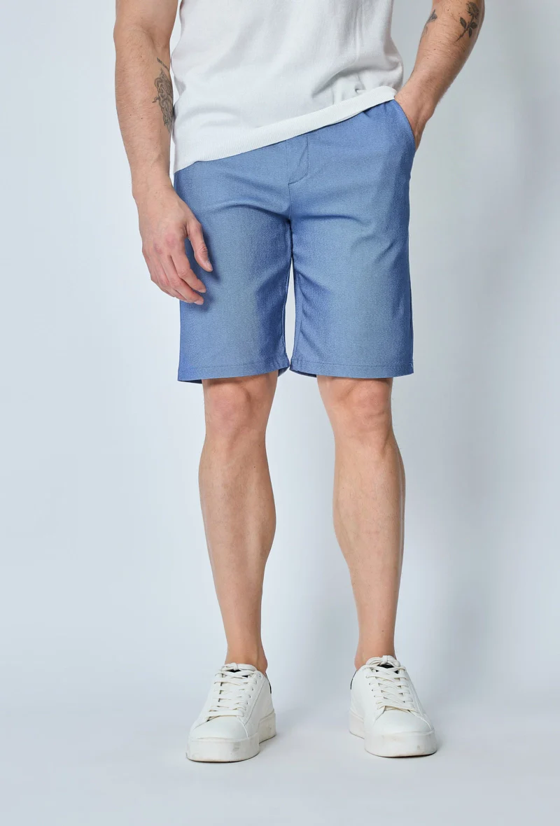 Short uni en toile de style chino - Image 27
