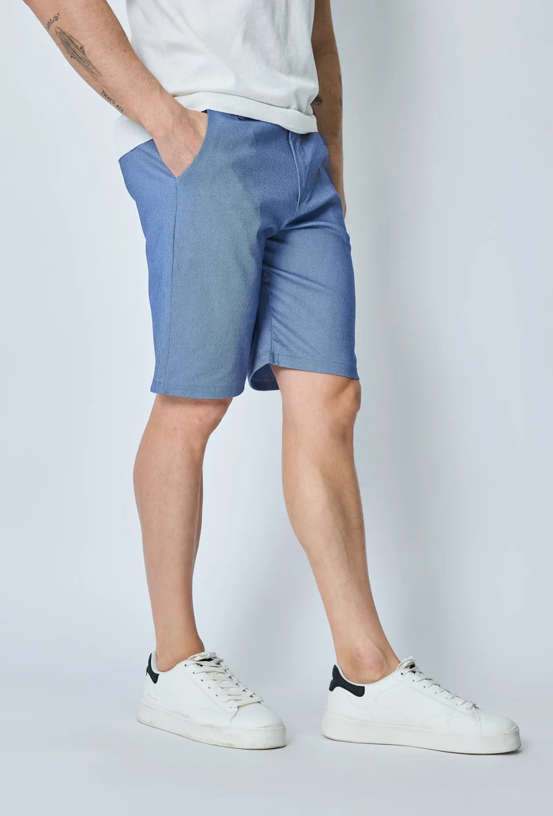 Short uni en toile de style chino - Image 31